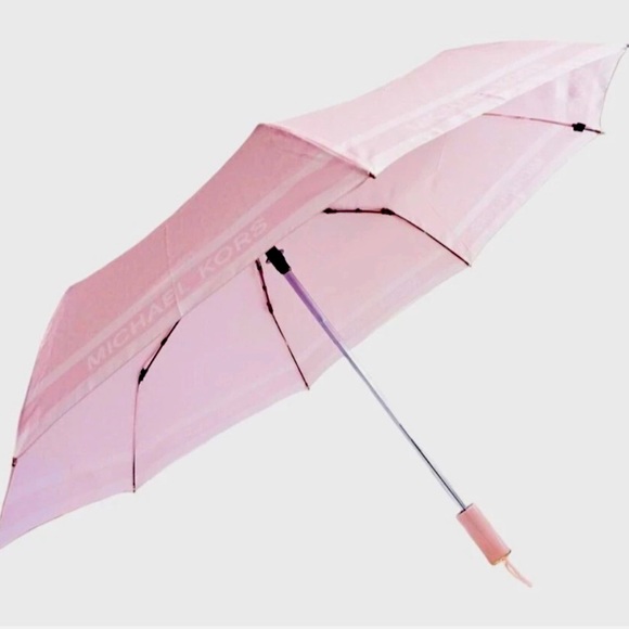 MK Powder Blush Pale Pink Monogram Umbrella - Picture 1 of 5